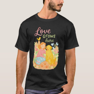 Jardim da Joy Floral Vintage Pet Lover T-Shirt