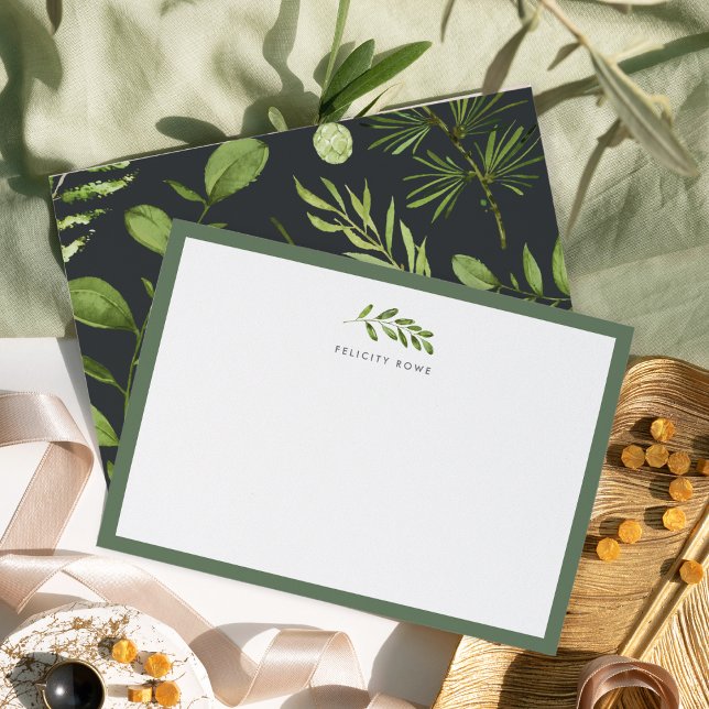 Jardim da meia-noite | Cartão plano para artigos d (Criador carregado)