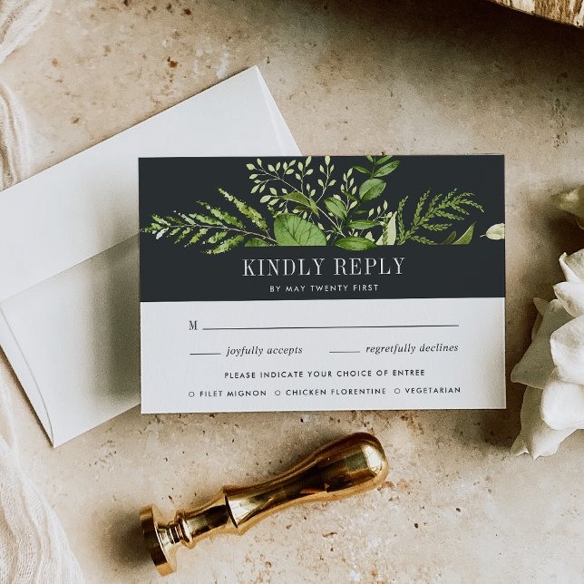 Jardim da meia-noite | Placa RSVP de Escolha de Re (Criador carregado)