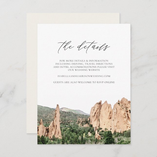 Jardim d'água do Cartão Pormenores de Casamento de (Frente/Verso)