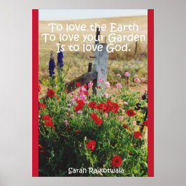 Jardim de Algodão Ama Deus Flores Florais Poster