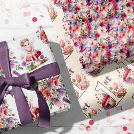 Jardim de Aquarelas Encantado de Fada Primeiro Ani