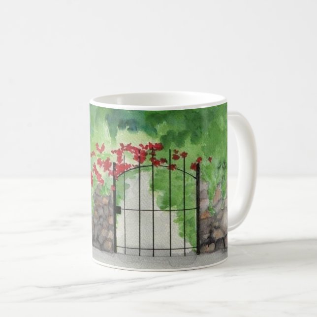 Jardim de café Tea Mug Portão 11 onça caneca (Frente Esquerda)