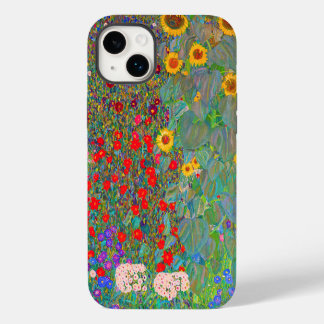 Jardim de Fazenda de Gustav Klimt com girassóis