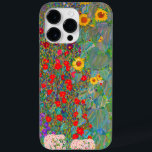 Jardim de Fazenda de Gustav Klimt com girassóis<br><div class="desc">Jardim de Fazenda de Gustav Klimt com gabinete de girassóis iPhone 14 Pro Max Case.</div>