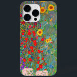 Jardim de Fazenda de Gustav Klimt com girassóis<br><div class="desc">Jardim de Fazenda de Gustav Klimt com gabinete de girassóis iPhone 14 Pro Max Case.</div>
