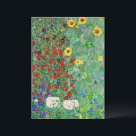 Jardim de Fazenda Gustav Klimt com pintura de gira<br><div class="desc">Jardim de Fazenda Gustav Klimt com Sunflower Vintage Floral Art Nouveau</div>