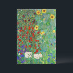 Jardim de Fazenda Gustav Klimt com pintura de gira<br><div class="desc">Jardim de Fazenda Gustav Klimt com Sunflower Vintage Floral Art Nouveau</div>