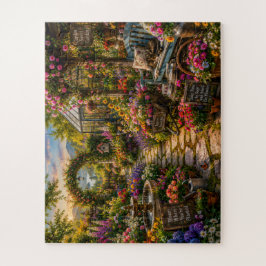 Jardim de Flores Colorido - Quebra-Cabeça