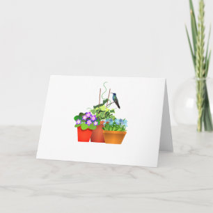 Jardim de Flores com Cartão de Nota Interior em Br