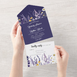 Jardim de Lavanda e Flores Silvestres Casamento Rú