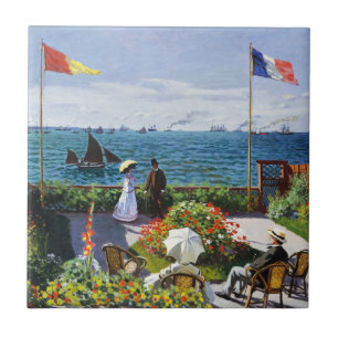 Jardim de Monet no azulejo de Sainte Adresse