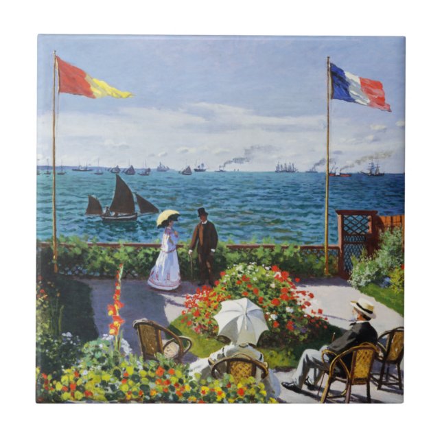 Jardim de Monet no azulejo de Sainte Adresse (Frente)