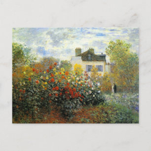 Jardim de Rosas de Monet Cartão Postal