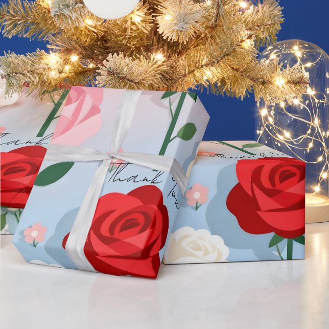Jardim de Rosas Vintage - Papel de Embrulho (Feriados)