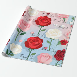 Jardim de Rosas Vintage - Papel de Embrulho