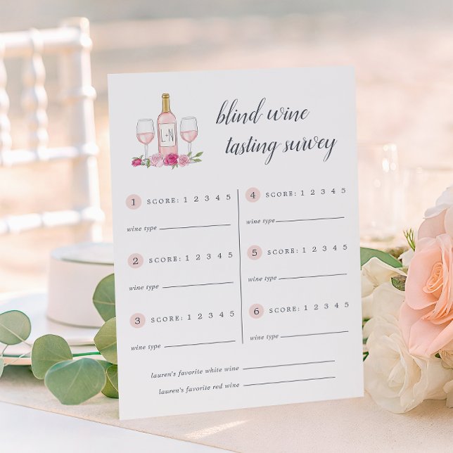Jardim de Rosé | Cartão de Pontuação de Degustação (Criador carregado)