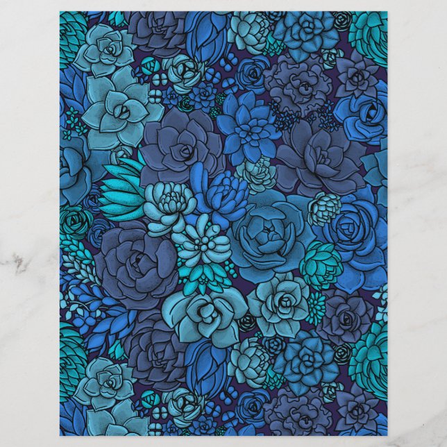 Jardim de sucata em azul (Frente)