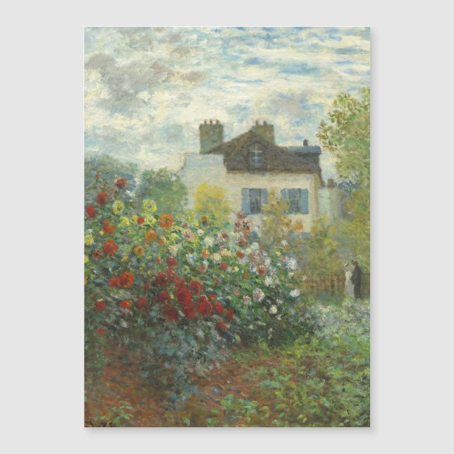 Jardim do Artista Monet em Argenteuil Pintura (Frente)