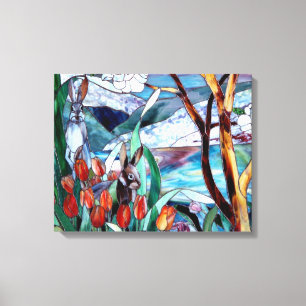 Jardim do Coelho Arrependido Vidro na Arte Canvas