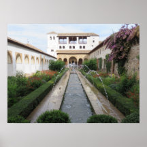 Jardim do Generalalife, Alhambra, Espanha - Poster