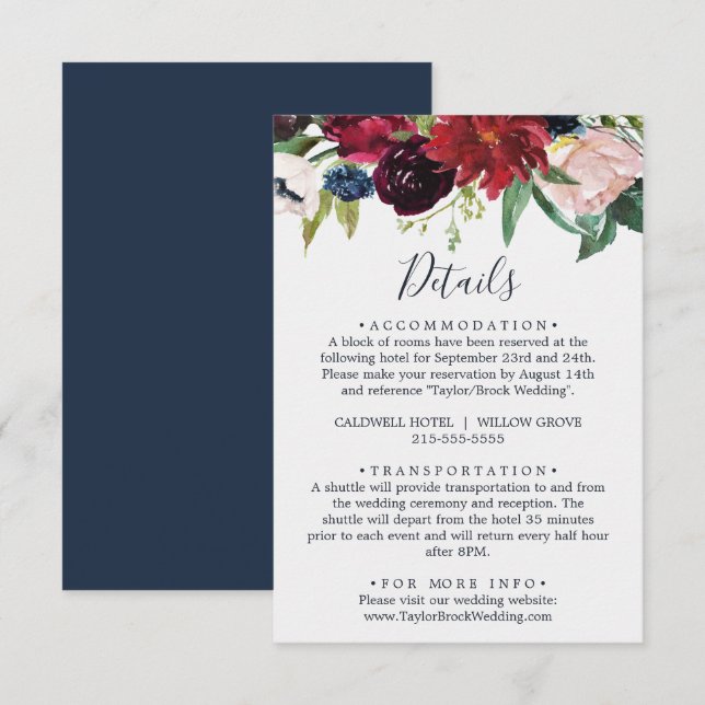 Jardim do outono | Cartões de Gabinete com Detalhe (Frente/Verso)