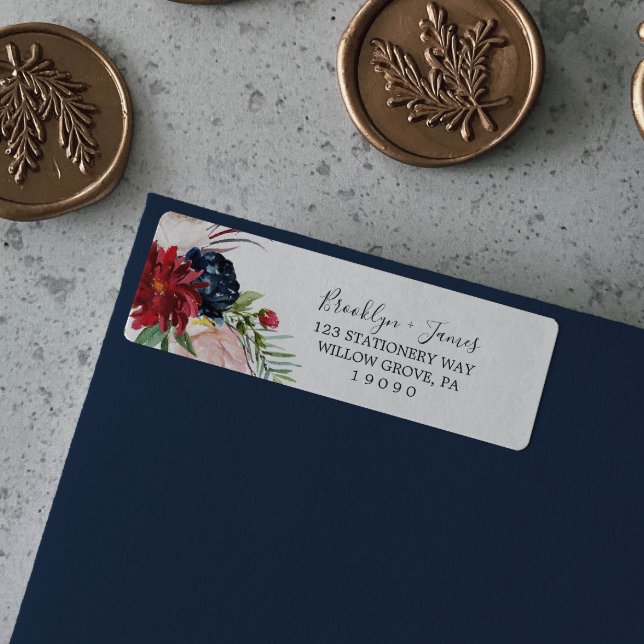 Jardim do outono | Etiqueta de endereço para devol (Criador carregado)