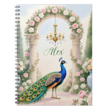 "Jardim do Pavão Real" Caderno Espiral Personaliza