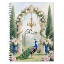 "Jardim do Pavão Real" Caderno Espiral Personaliza