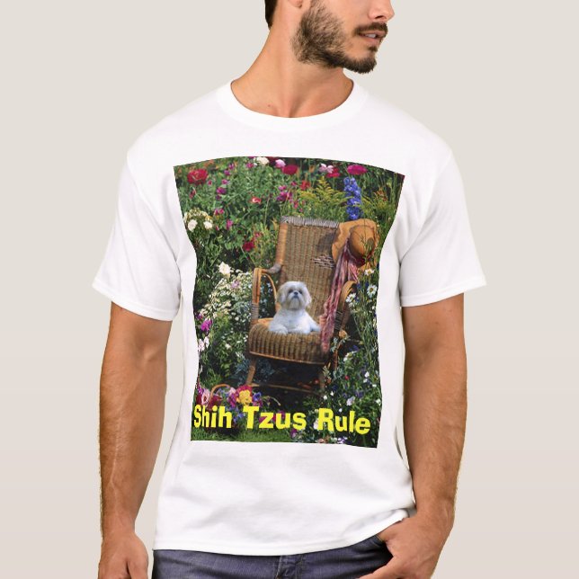 Jardim do t-shirt da regra de Shih Tzus (Frente)