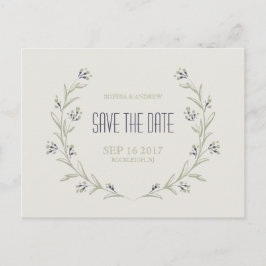 Jardim elegante Cartão de data de casamento floral