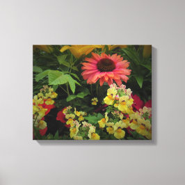 Jardim Flor Delicioso na Canvas de Vignette Preta