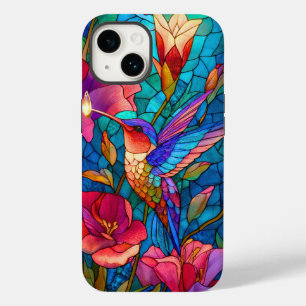 Jardim Floral Estético de Vidro Hummingbird