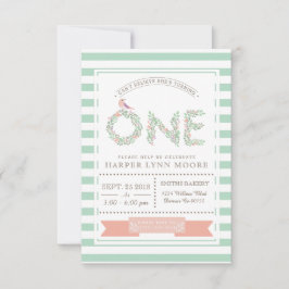 Jardim Floral | Primeiro Convite de aniversário