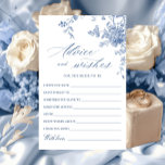 Jardim Francês Azul Vitoriano Deseja e Aconselhe C<br><div class="desc">Personalize com a noiva para ser o nome e a data do chá. Para mais personalização,  clique no link "personalizar mais". Se precisar de ajuda,  entre em contato comigo,  por favor.</div>