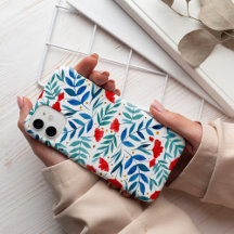 Jardim mágico - vermelho e turquesa