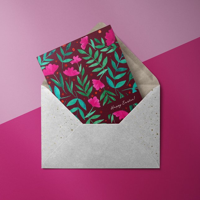 Jardim magnético - cartão magenta e Páscoa verde (Criador carregado)