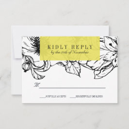 Jardim Moderno | Amarelo | RSVP de Casamento Flora