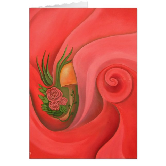 Jardim no cartão do rosa (Frente)