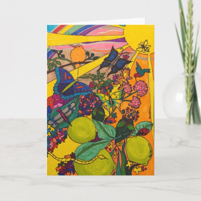 Jardim Pandêmico - Cartão de Nota Dobrado 7 X 5 (Frente)