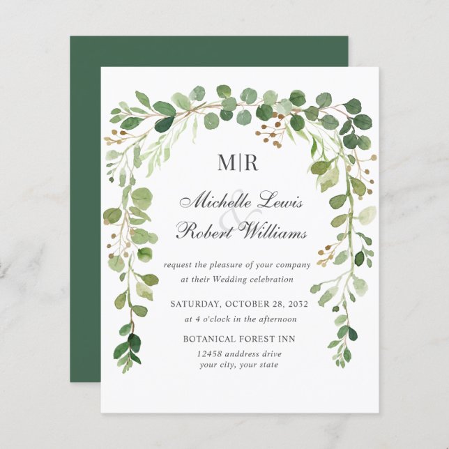 Jardim Primavera de Verão de Arca Verde do BUDGET (Frente/Verso)