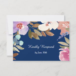 Jardim RSVP Wedding floral dos azuis marinhos