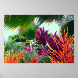 Jardim Tropical de Paraíso Impressão
