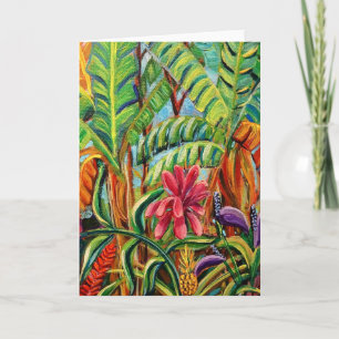 Jardim Tropical do Cartão de Saudação Dobrado