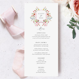 Jardim Whimsical Crest Wildflower Menus