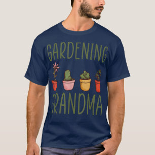Jardinagem Vovó Camisa Flor Jardim Vovó T-Sh