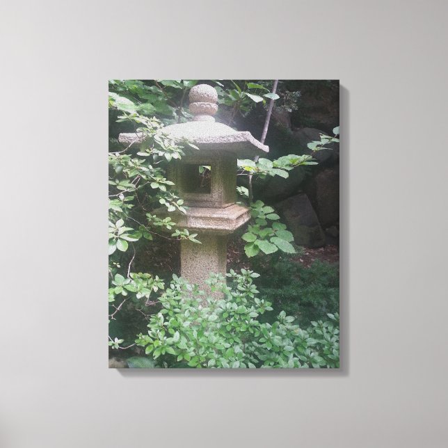 Jardins Japoneses de Canvas de Estátua Pagoda Ston (Frente)