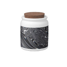 Abstrato Black & White Digital Art Candy Dish