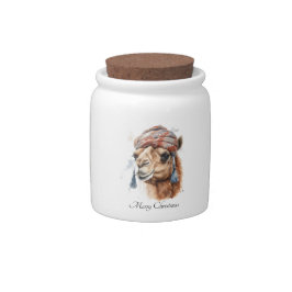 Jarro De Doces Camelo de Natal, personalizável