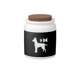 Jarro De Doces Logotipo do cão trata o preto